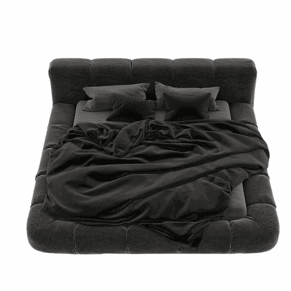Haruki Japanese Platform Bed / Premium Linen – premium Bed by Walls Nation UAE & Saudi Arabia