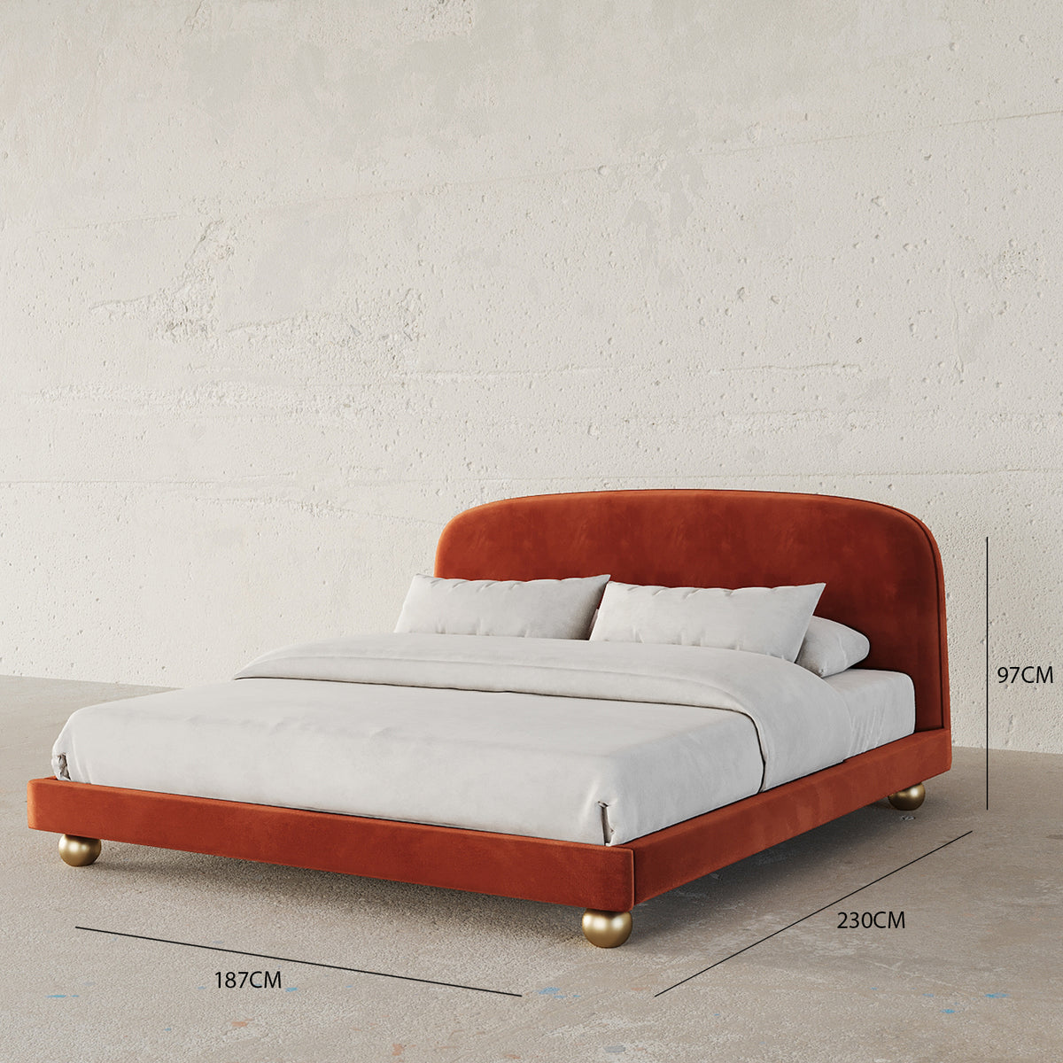 Savi Upholstered Bed / Velvet Upholstery