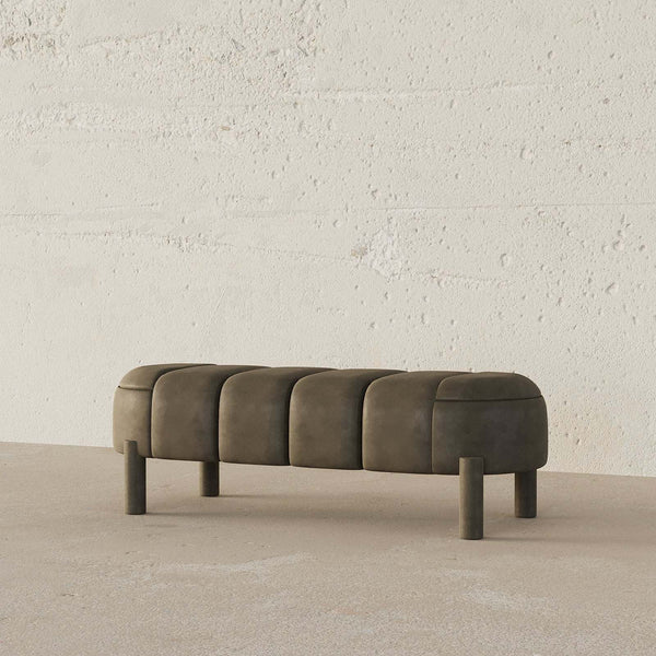Adin Matt Velvet Bench / Premium Upholstery – premium Bench by Walls Nation UAE & Saudi Arabia