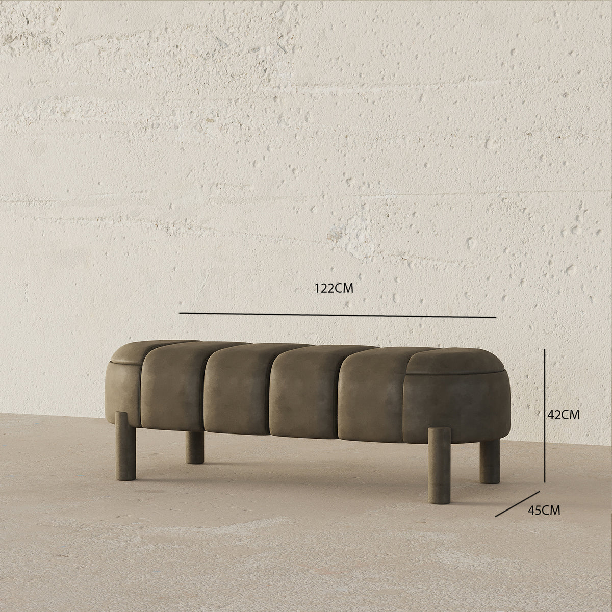 Adin Matt Velvet Bench / Premium Upholstery