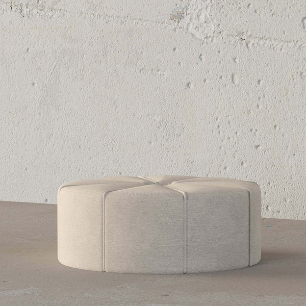 La Rochelle Round Ottoman / Jade – premium Ottoman by Walls Nation UAE & Saudi Arabia