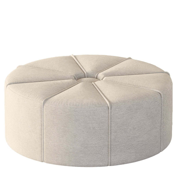 La Rochelle Round Ottoman / Jade – premium Ottoman by Walls Nation UAE & Saudi Arabia