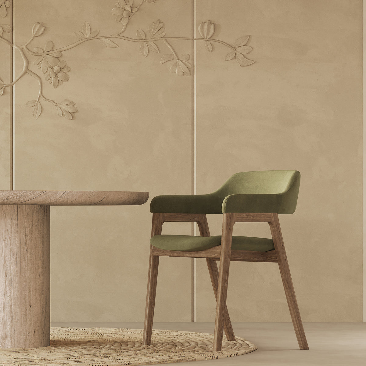 Olive Green Linen