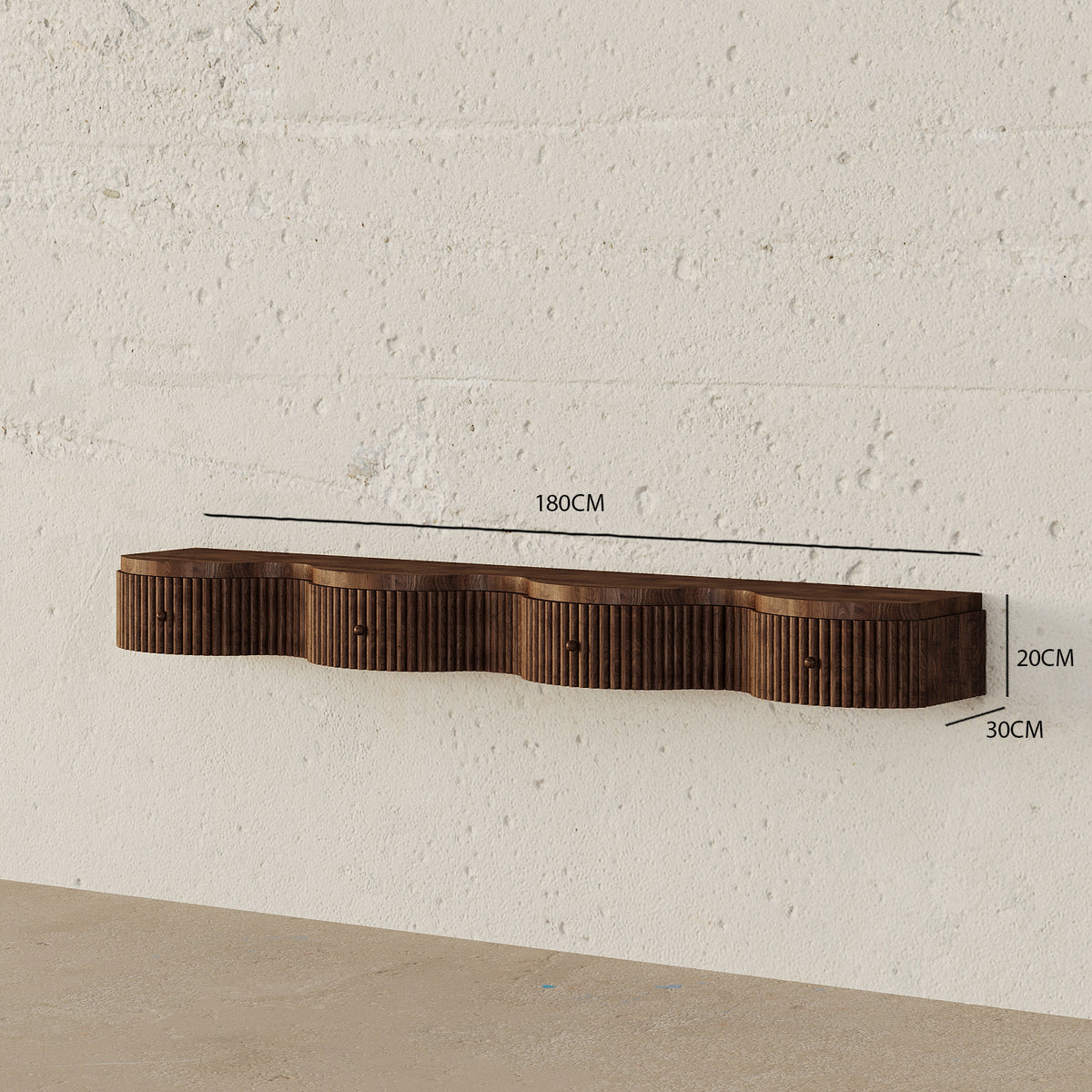 Grove Hanging Console / 4 Drawer