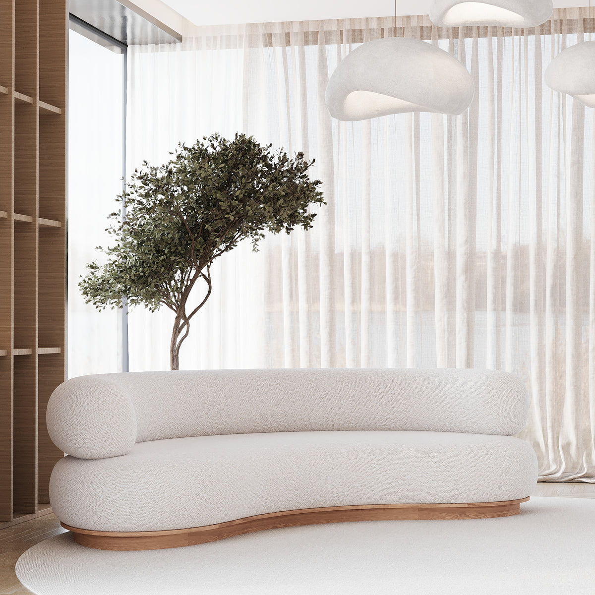 Dreamy Sofa 3S / White Boucle