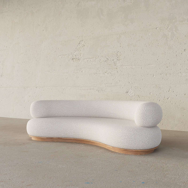 Dreamy Sofa 3S / White Boucle – premium Sofas by Walls Nation UAE & Saudi Arabia