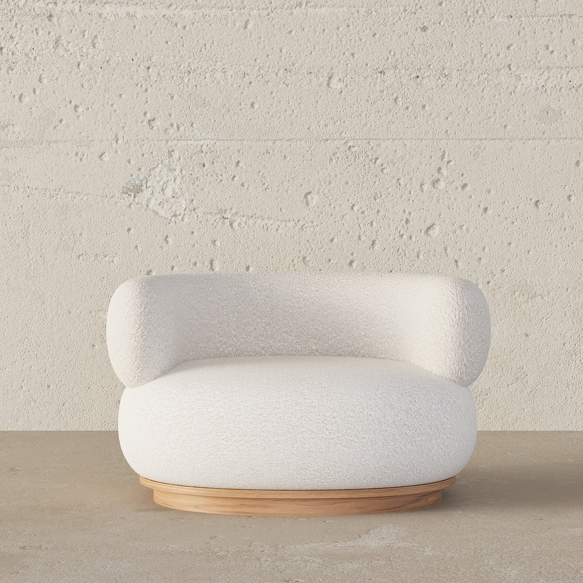 Dreamy Armchair / White Boucle
