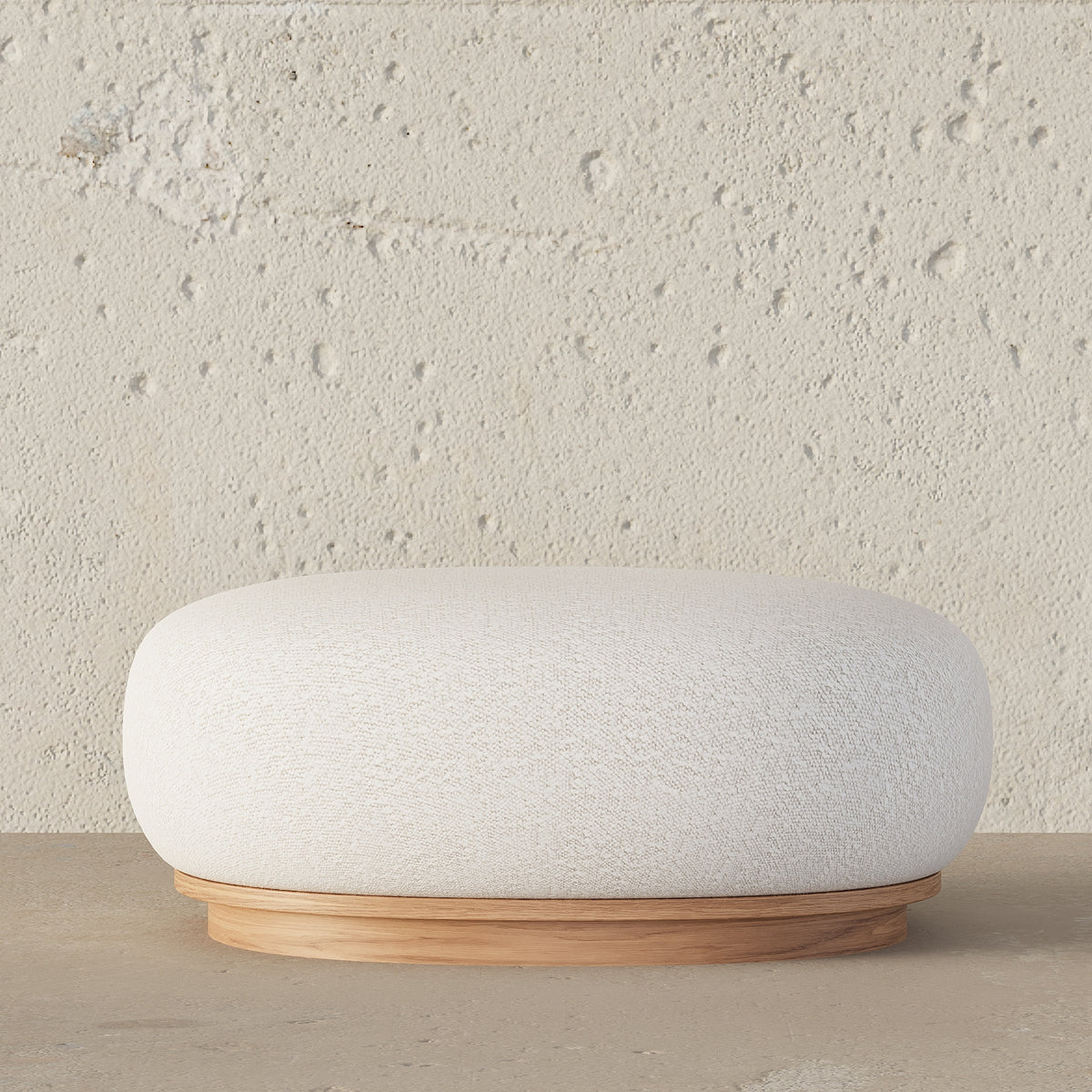Dreamy Ottoman / White Boucle