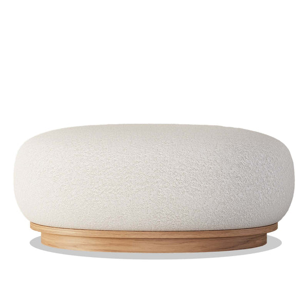 Dreamy Ottoman / White Boucle – premium Ottoman by Walls Nation UAE & Saudi Arabia