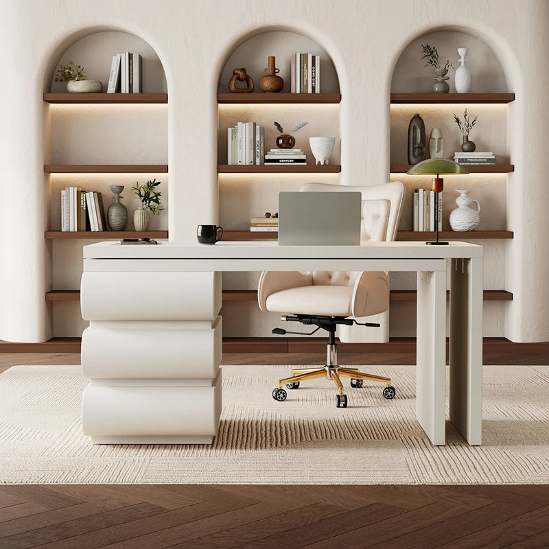 Valentina Office Desk / Matt Off-White