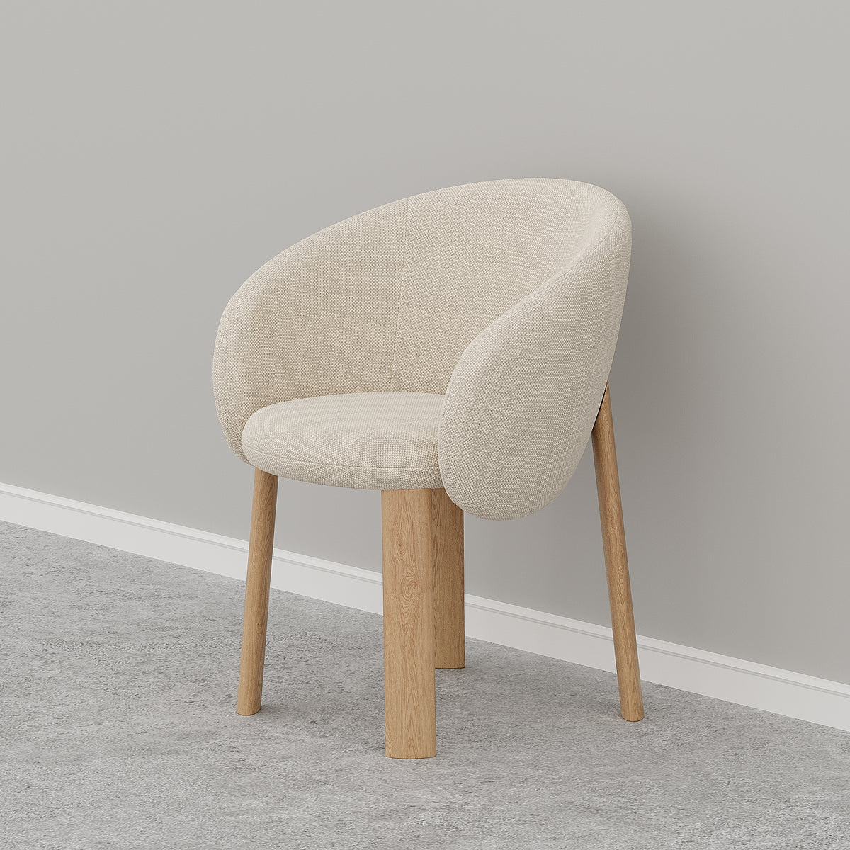 Oshun Armchair / Beige Cotton Blend