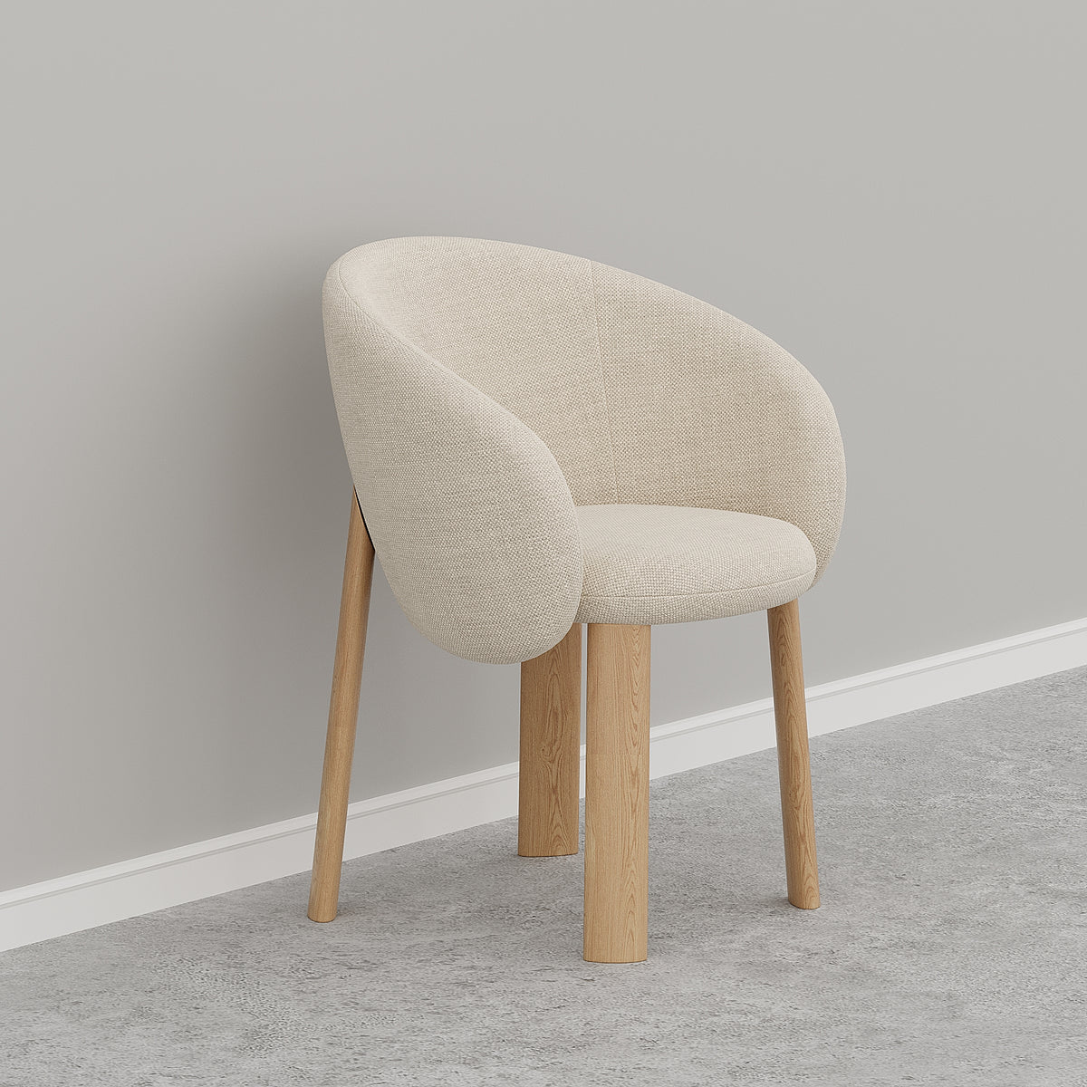 Oshun Armchair / Beige Cotton Blend