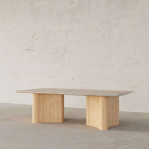 Melissa Dining Table (Natural Wood) – premium Dining Table by Walls Nation UAE & Saudi Arabia