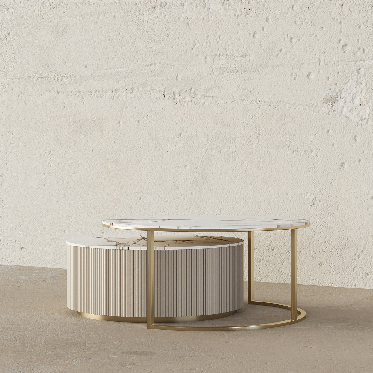 Cremea Coffee Table / Genuine Marble Top
