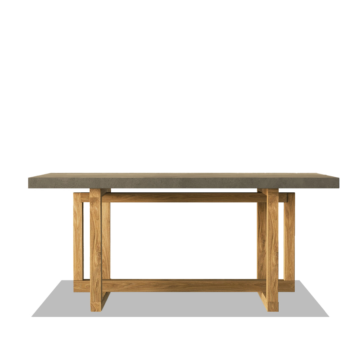 Cinzia Oak Dining Table / Concrete Finish