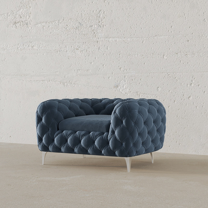 Koffler Chesterfield Chair / 125 x 75 CM 1S. Velvet Upholstery