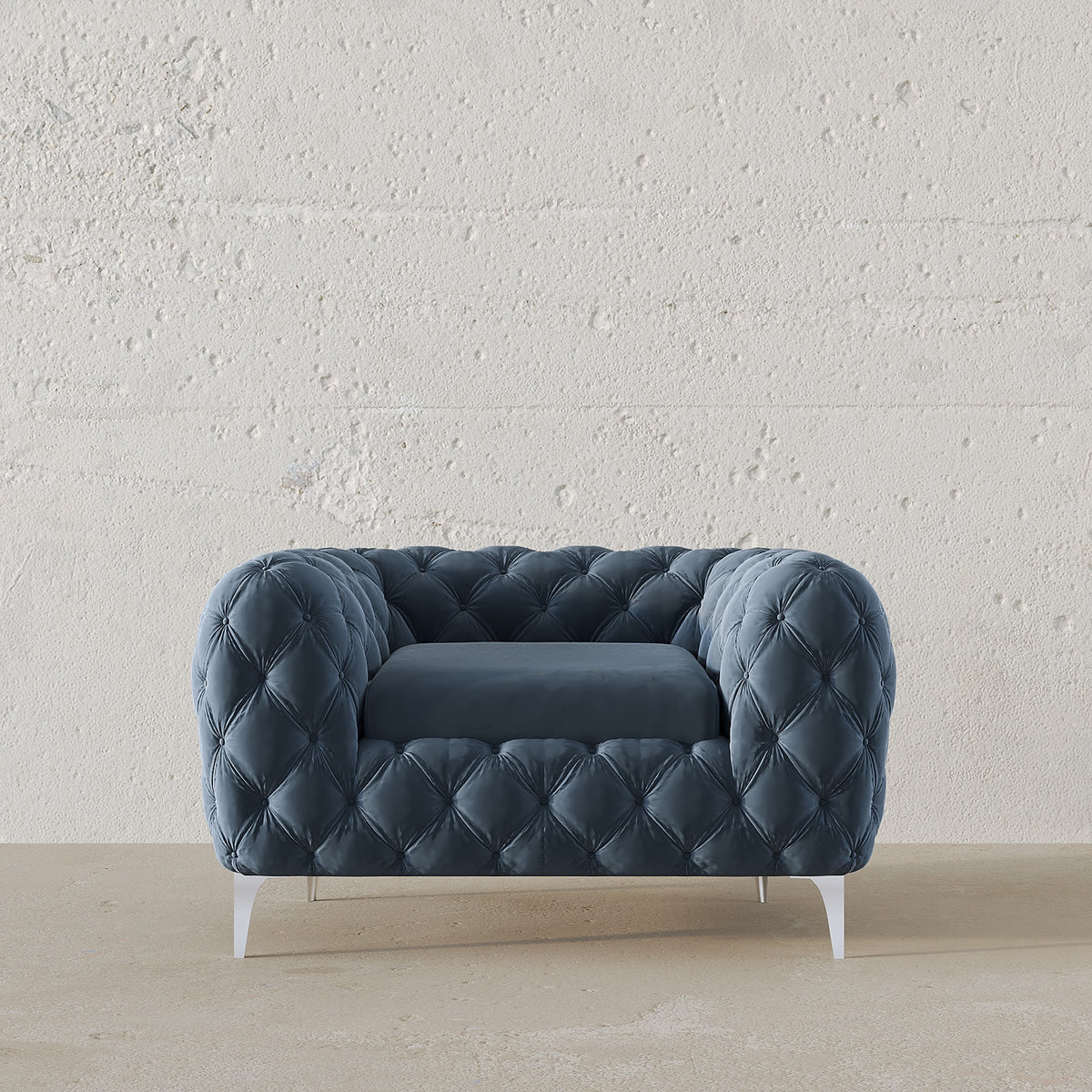 Koffler Chesterfield Chair / 125 x 75 CM 1S. Velvet Upholstery
