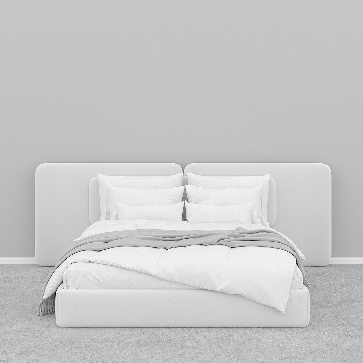 Spartan Bed / Off-White Linen