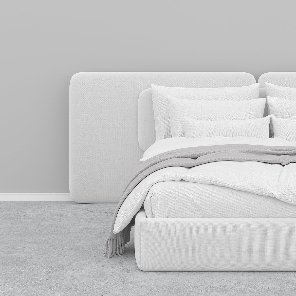 Spartan Bed / Off-White Linen
