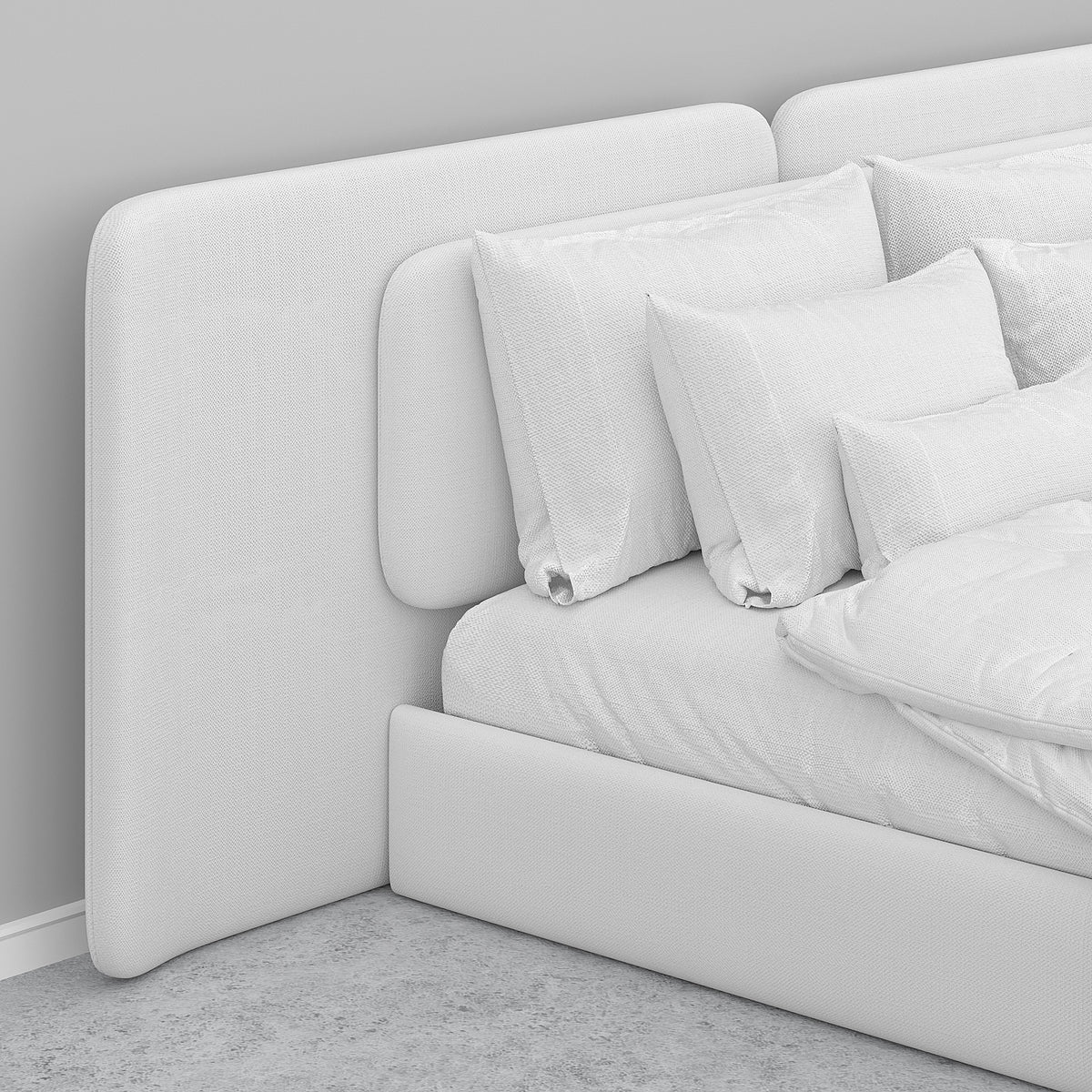 Spartan Bed / Off-White Linen