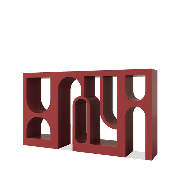 Fusion Console Table (Maroon) – premium Console Table by Walls Nation UAE & Saudi Arabia