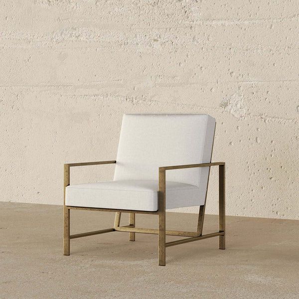 Larissa Brushed Gold Armchair / Premium Upholstery. – premium Chairs by Walls Nation UAE & Saudi Arabia
