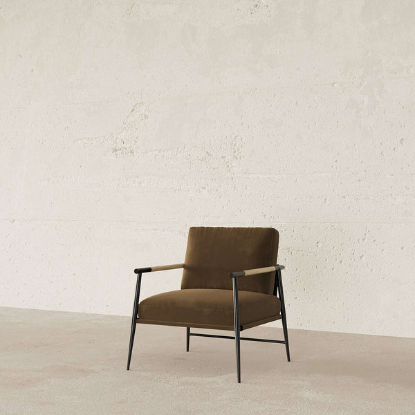 Osina Armchair (Brown Velvet) – premium Armchair by Walls Nation UAE & Saudi Arabia