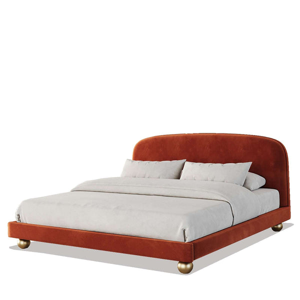 Savi Upholstered Bed / Velvet Upholstery – premium Bed by Walls Nation UAE & Saudi Arabia