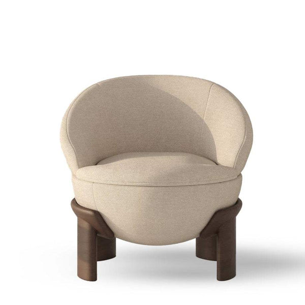 Reva Armchair / Premium Beige Linen – premium Accent Chair by Walls Nation UAE & Saudi Arabia