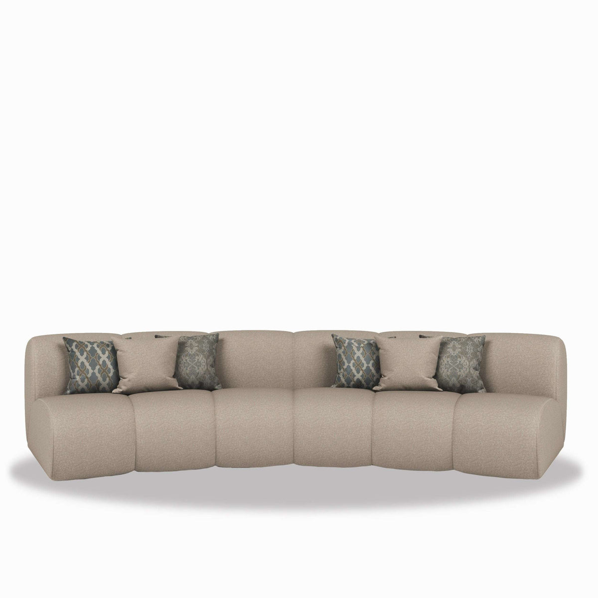 Al Mahra Majlis curved modular seating with elegant flowing design for social spaces