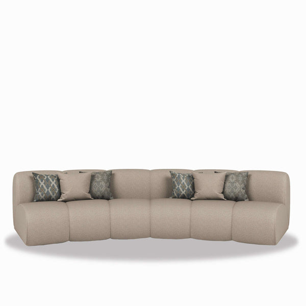 Al Mahra Majlis curved modular seating with elegant flowing design for social spaces