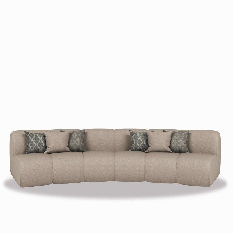Al Mahra Majlis curved modular seating with elegant flowing design for social spaces