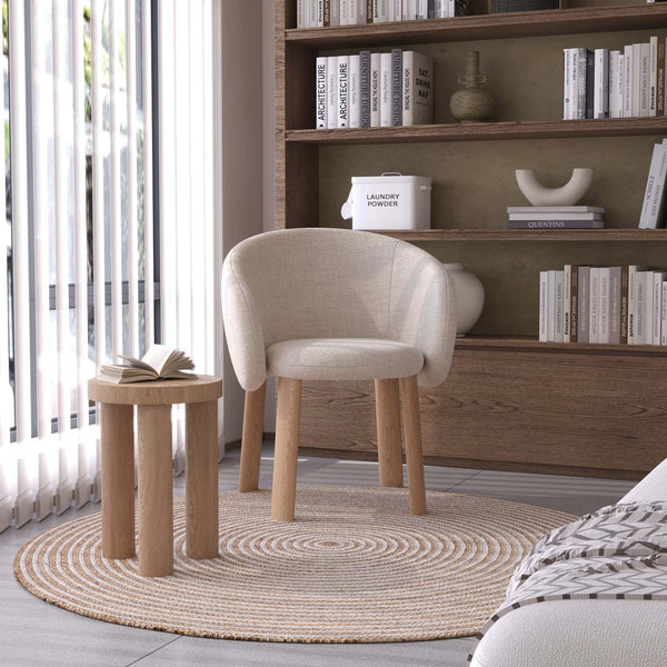 Oshun Armchair / Beige Cotton Blend – premium Accent Chair by Walls Nation UAE & Saudi Arabia