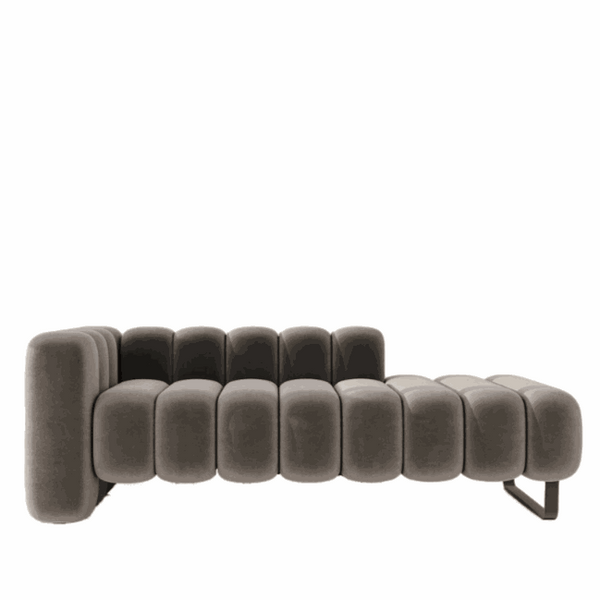 Byron Chaise / Dark Grey Velvet – premium Chaise Lounges by Walls Nation UAE & Saudi Arabia