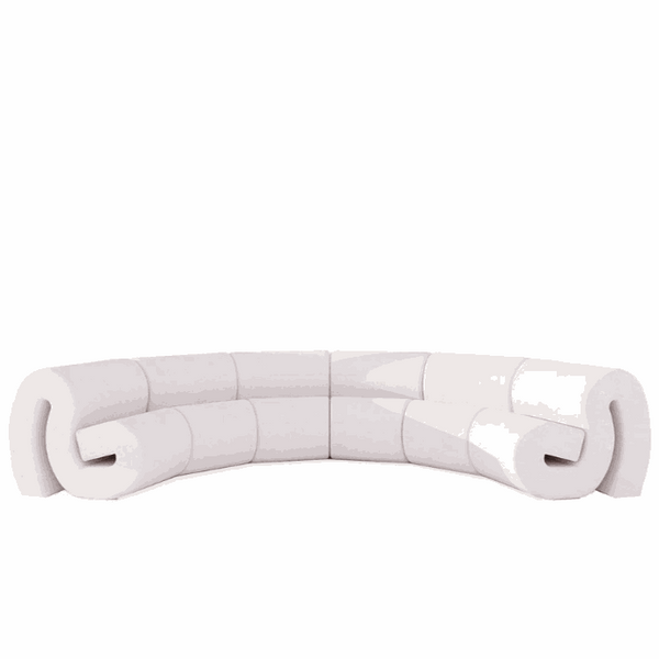 Pluffy Sofa  / White Cotton Blend – premium Sofas by Walls Nation UAE & Saudi Arabia