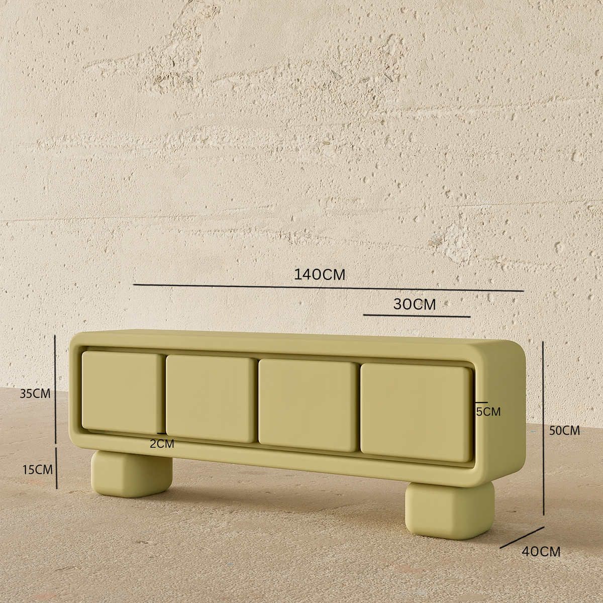 Avalon TV Unit (Light Green)