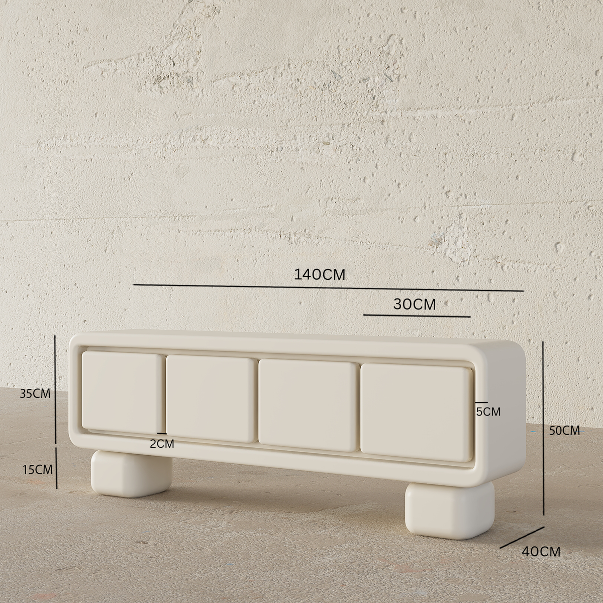 Avalon TV Unit (Off-White)