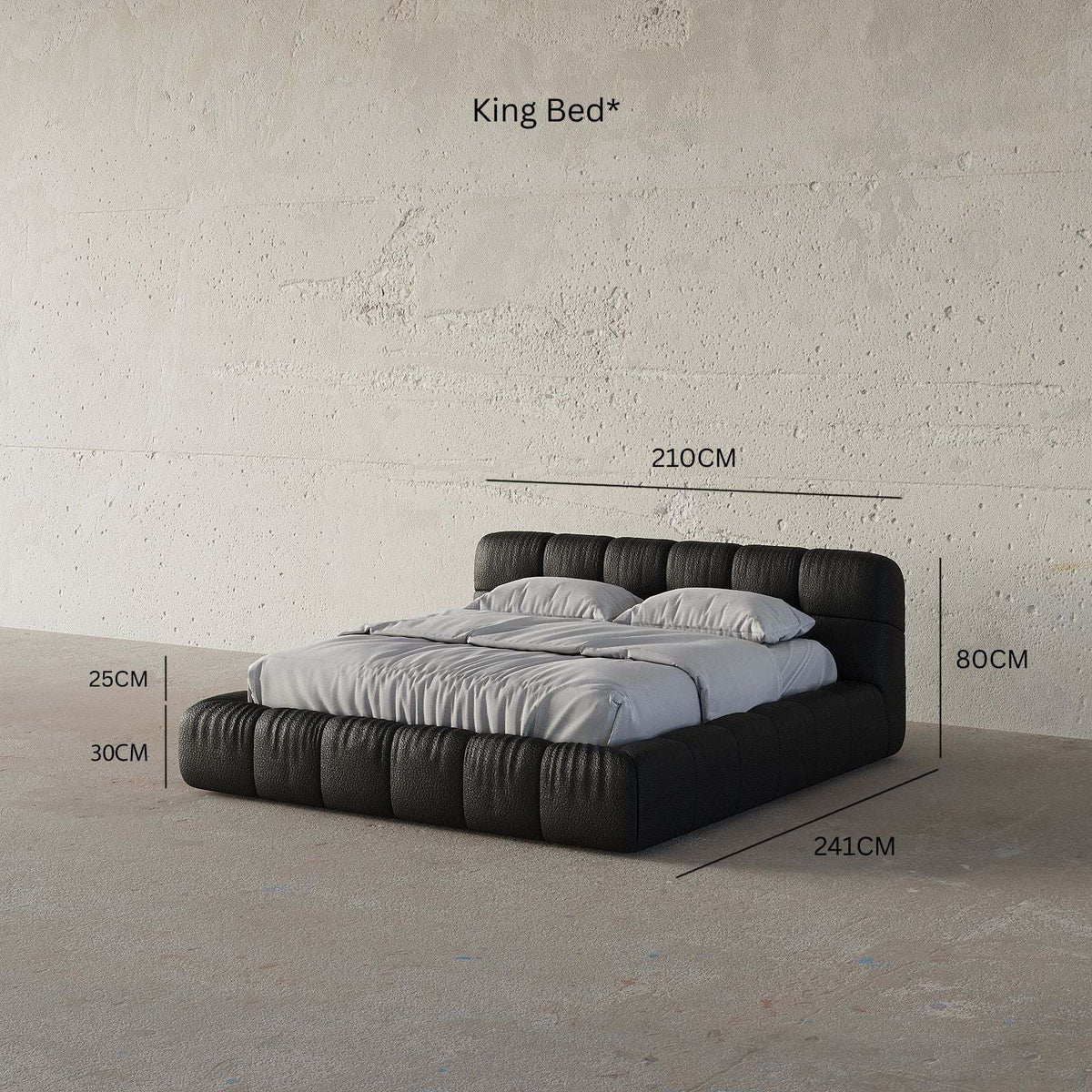 DaVinci Bed (Black Leather) – premium Bed by Walls Nation UAE & Saudi Arabia
