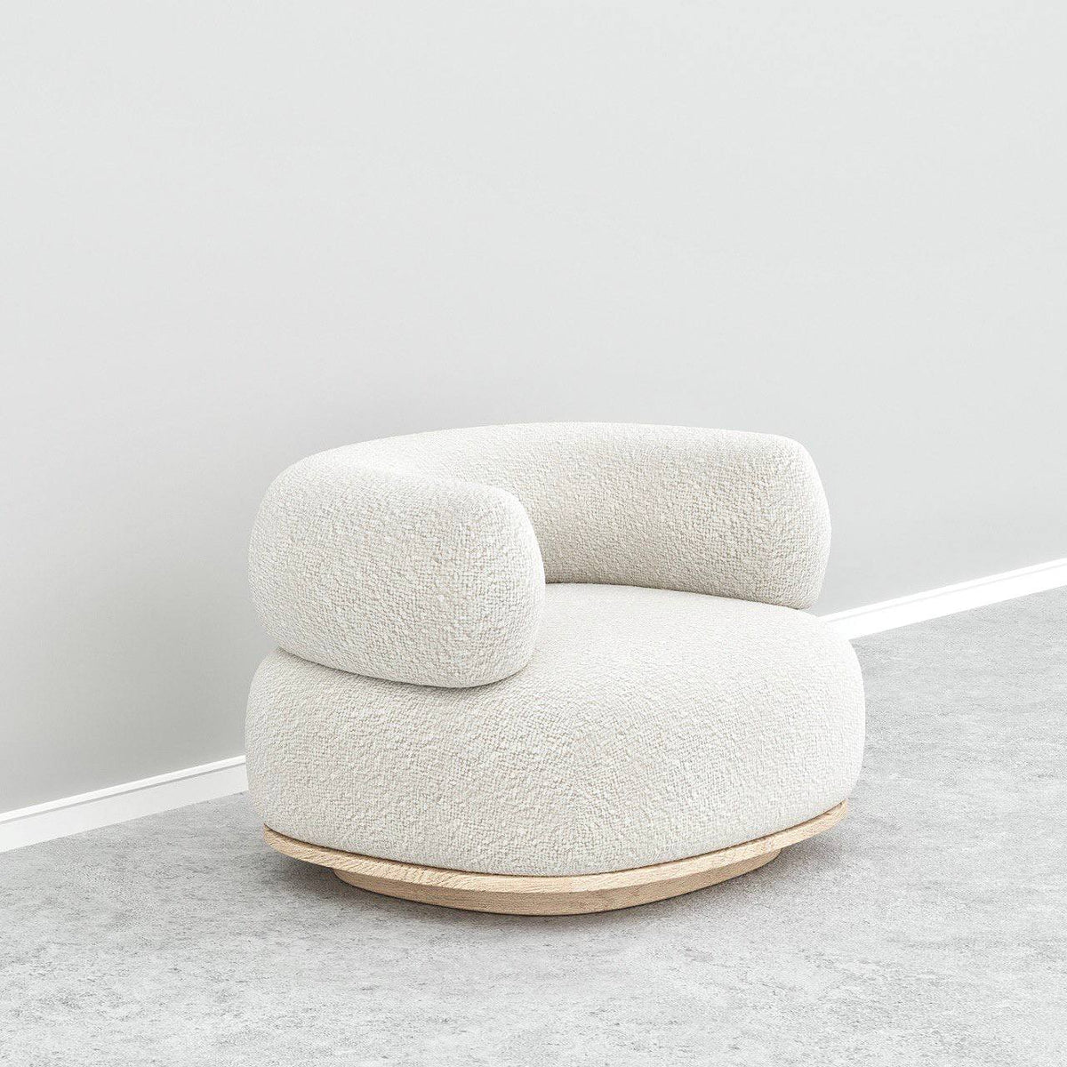 Dreamy Armchair / White Boucle - Walls Nation