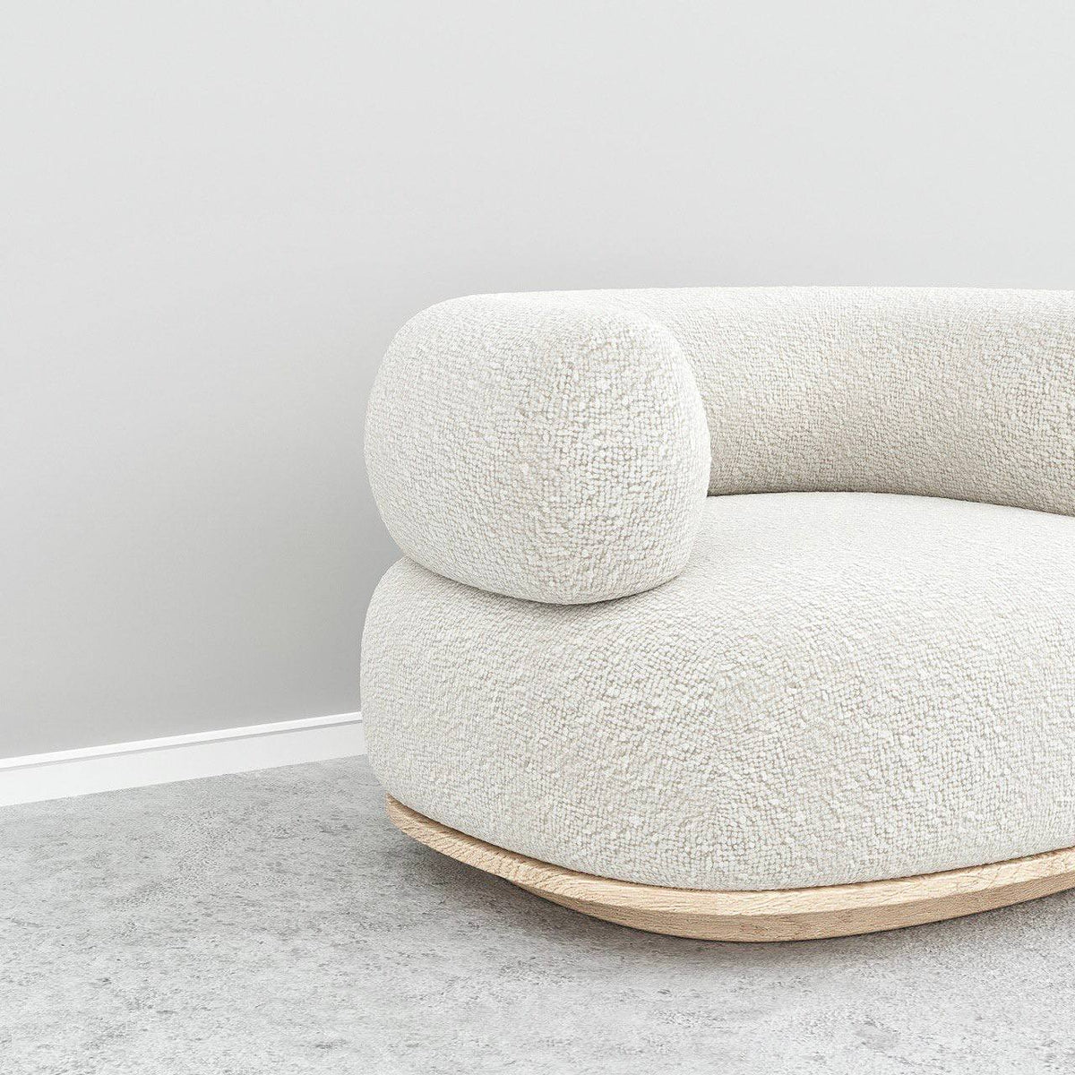 Dreamy Armchair / White Boucle - Walls Nation