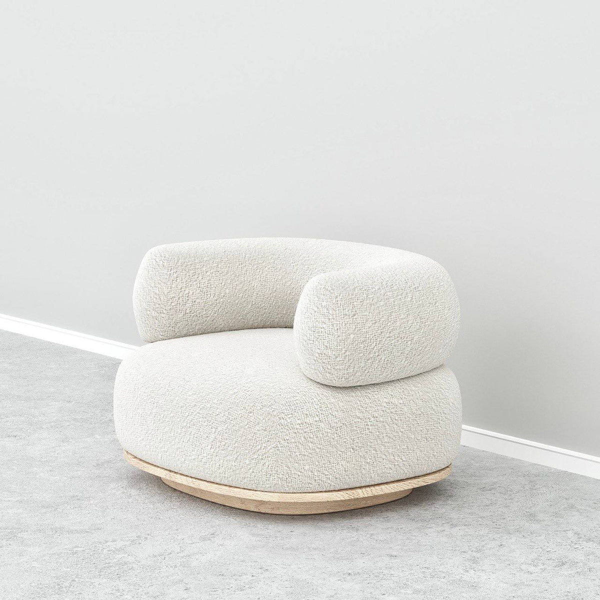 Dreamy Armchair / White Boucle - Walls Nation