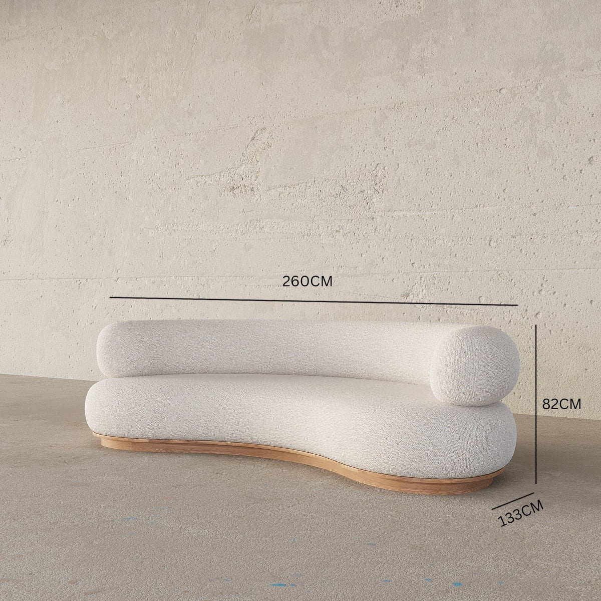 Dreamy Sofa 3S / White Boucle