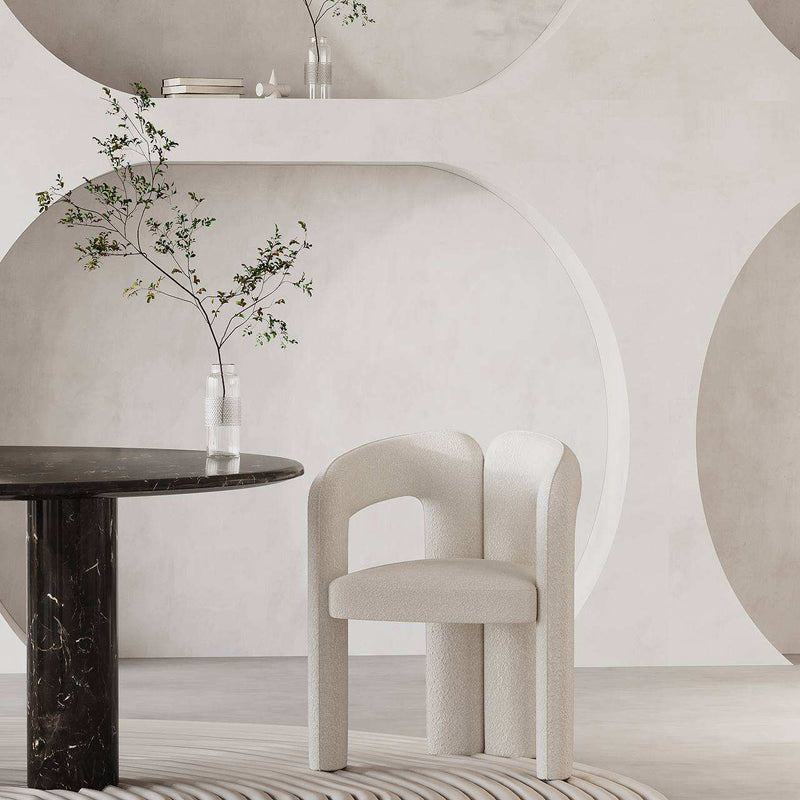 Enne Dining Chair / Premium Boucle – premium Dining Chair by Walls Nation UAE & Saudi Arabia