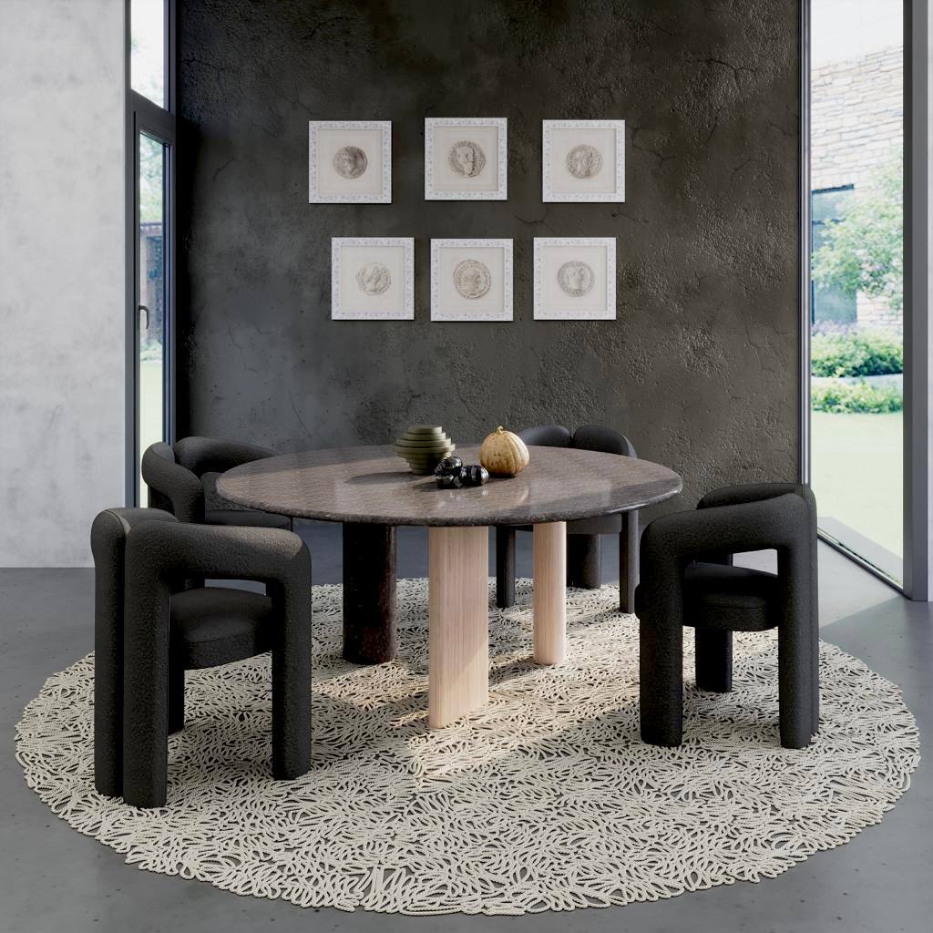 Enne Dining Chair / Premium Boucle - Walls Nation