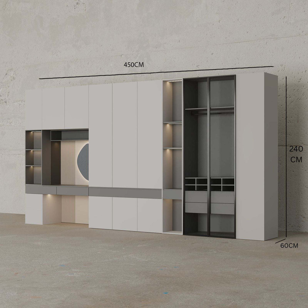 Estella Closet (Off-White & Grey)