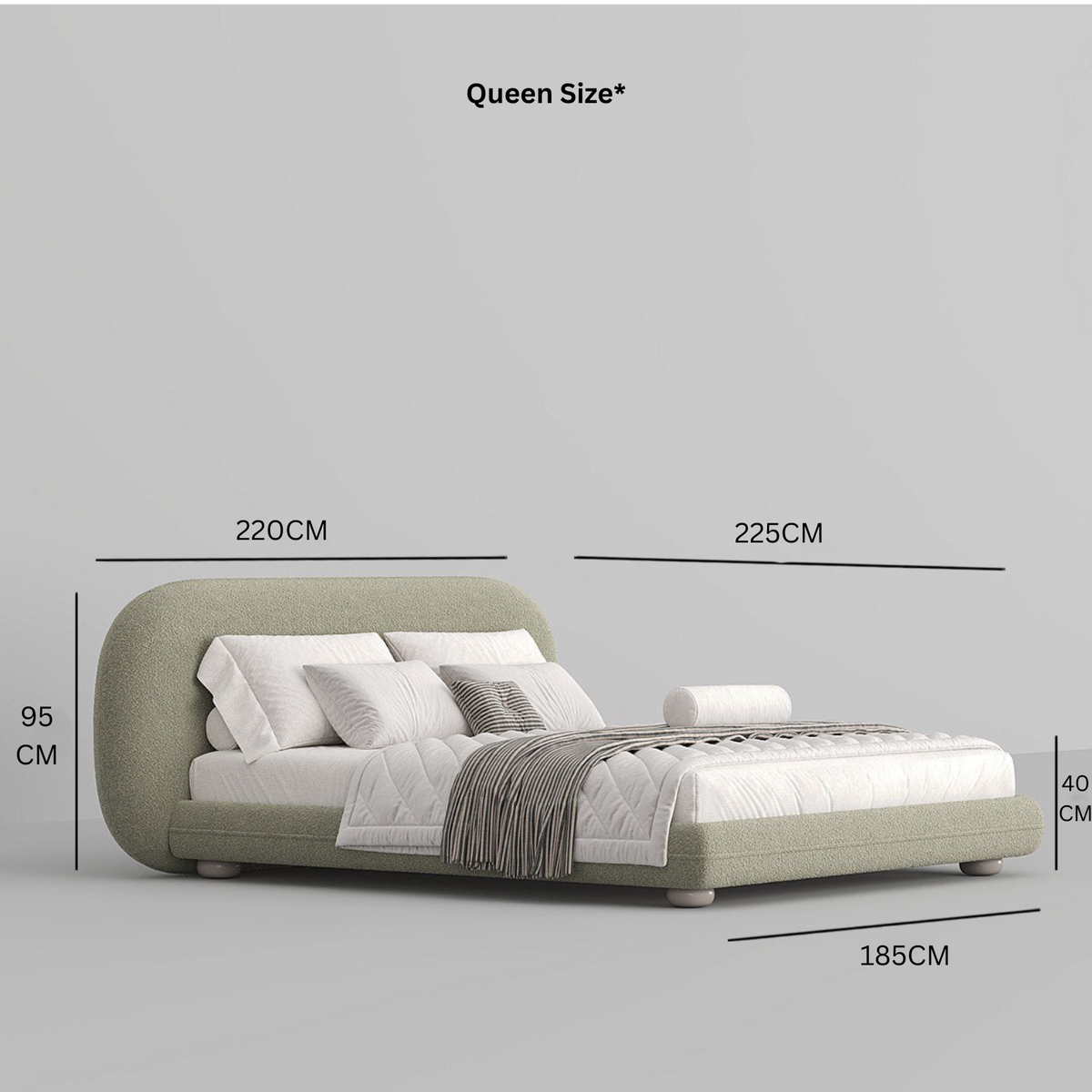 Fellow Bed / Lime Boucle