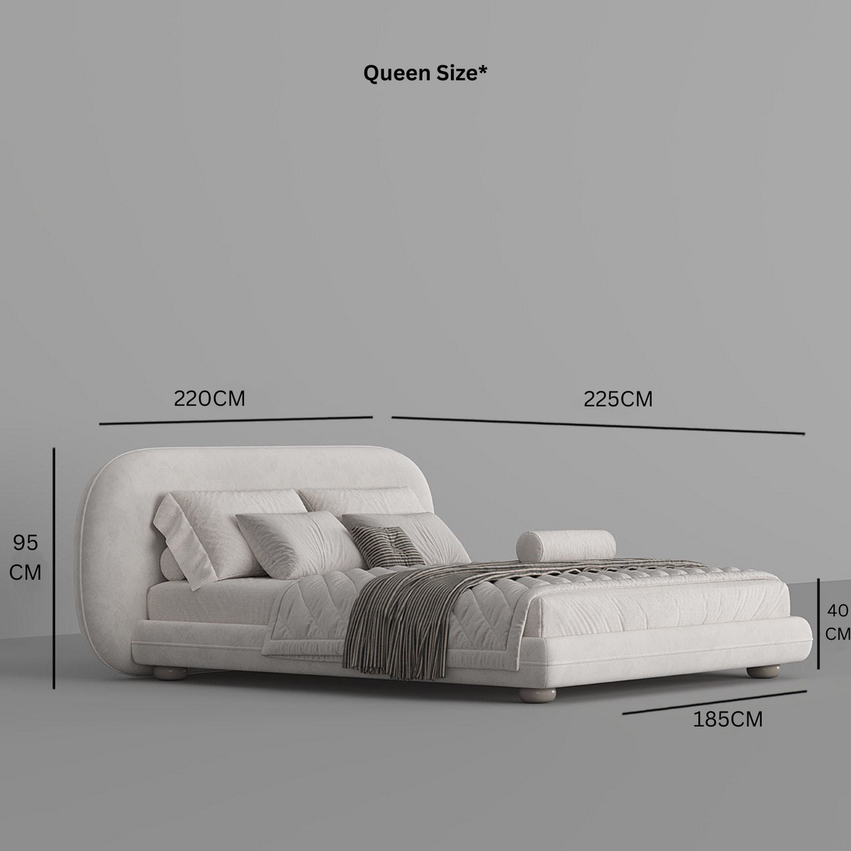 Fellow Bed / White Boucle