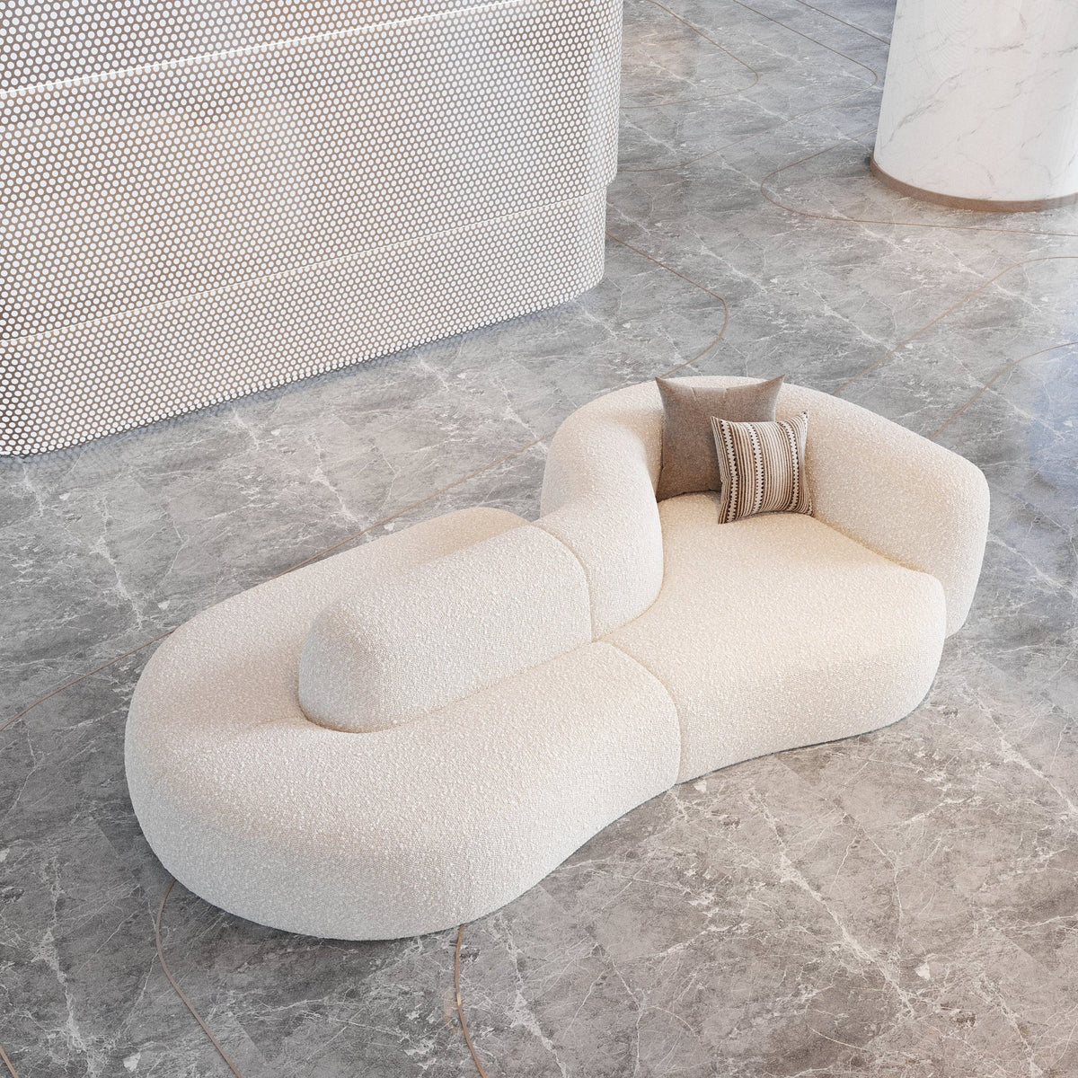 Java Sofa / Off-White Boucle - Walls Nation