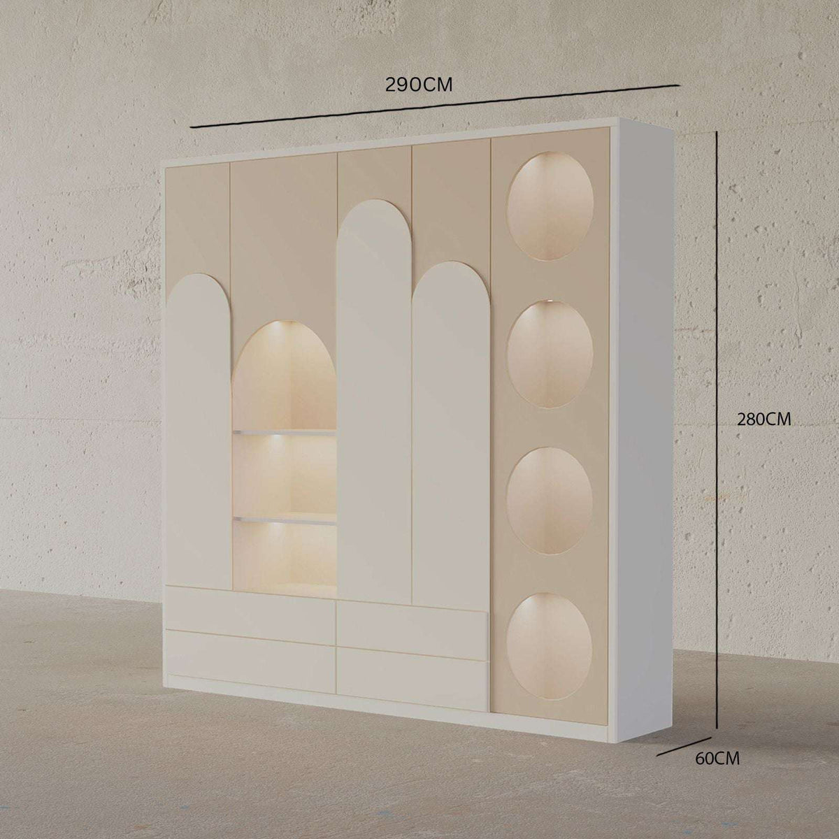 Juno Closet (Off-White & Beige)