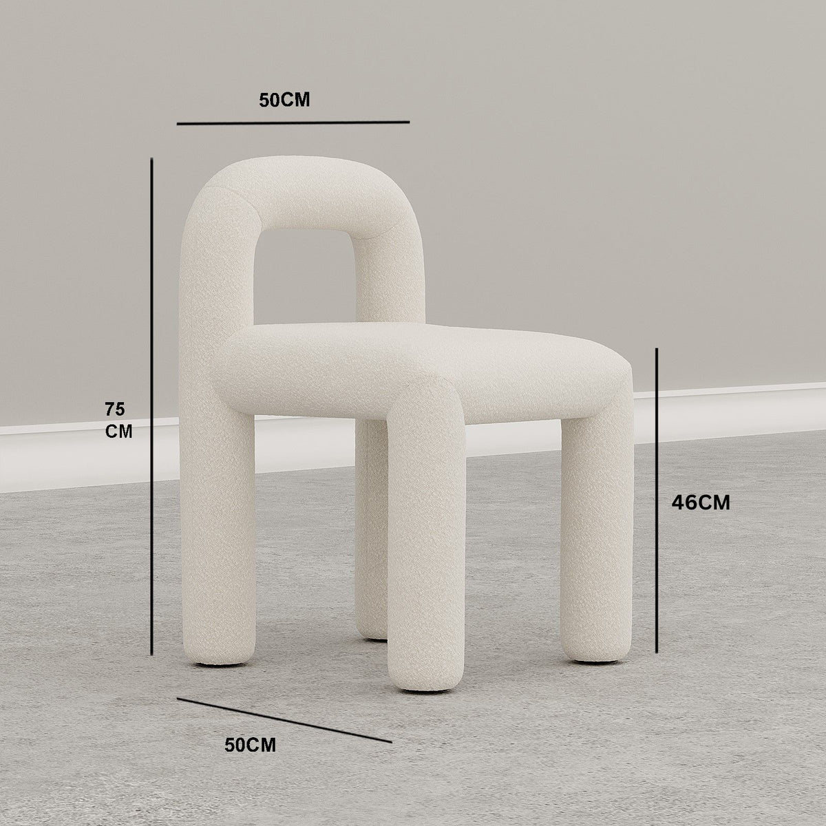 Kenji Armchair / White Boucle
